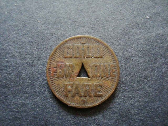 PITTSBURGH RAILWAY CO. 1922 TOKEN GOOD FOR ONE FARE  