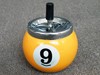 New Ashtray Billiard Artware Accessory Matel Air Tight Push Down Smokeless Cigarette Orange