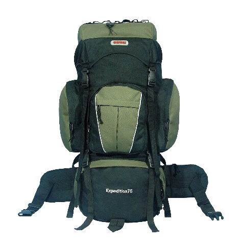 75L Internal Frame Camping Hiking Travel Backpack Green  