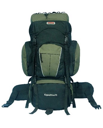 NEW 75L Internal Frame Hike Camp Travel Backpack-GREEN