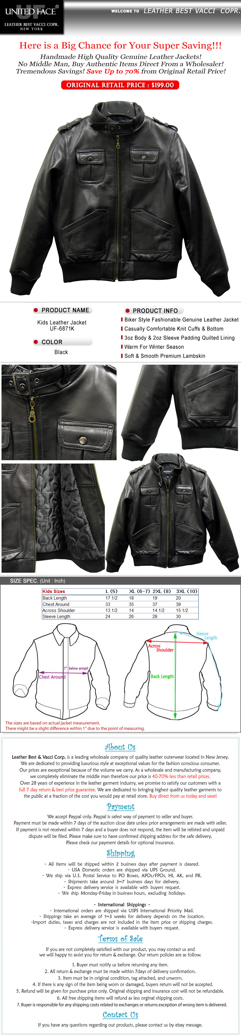 boys leather coat