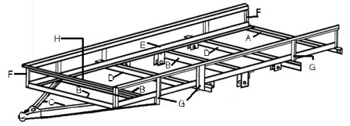 8X16 Low Deck Tandem Utility Trailer Plans,Instructions  